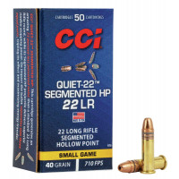 ПАТРОН НАРІЗНИЙ CCI 22LR QUIET-22, SEGMENTED HP 2,6ГР (40GR)