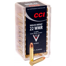 ПАТРОН НАРІЗНИЙ CCI 22WMR MAXI MAG TMJ 2,6ГР (40GR)