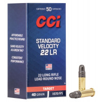 Патрон нарізний CCI 22LR STD VELOCITY AMMO, LRN 40GR (2,59 г)