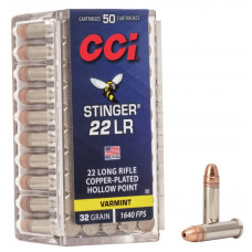 Патрон нарізний CCI STINGER 22LR, CPHP, 32GR (2,07 г)