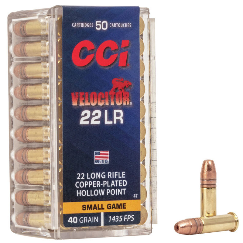 ПАТРОН НАРІЗНИЙ CCI VELOCITOR 22LR 40GR(2,6 Г)