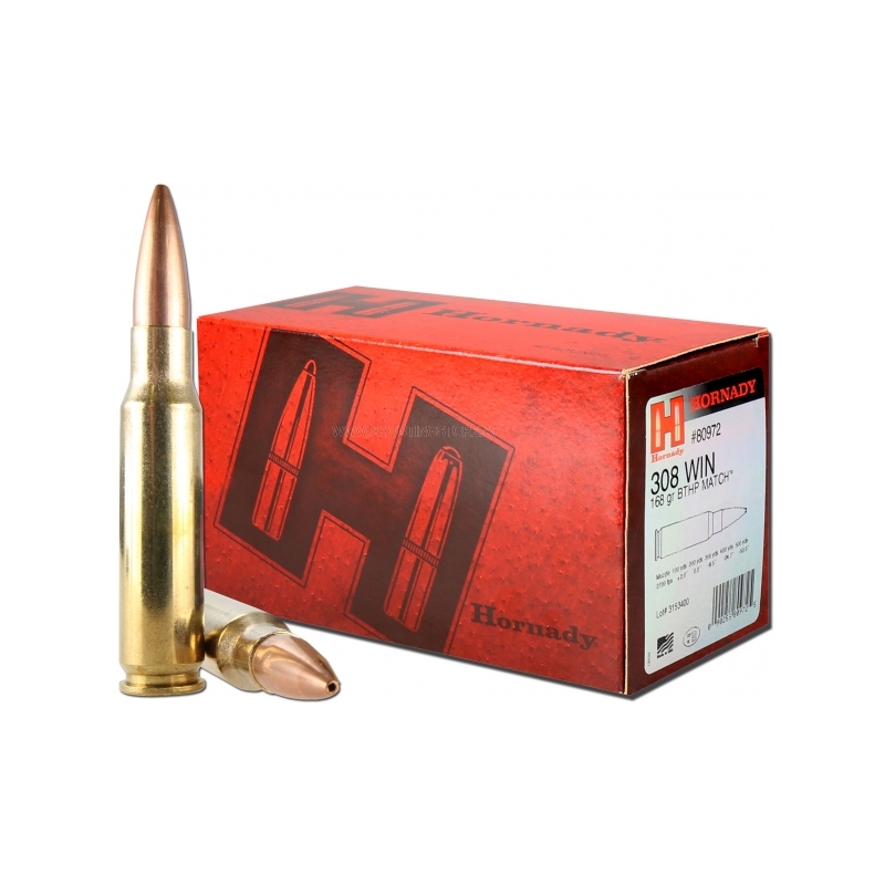 Патрон Hornady Match кал .308 Win куля BTHP маса 168 гр (10.9 г)