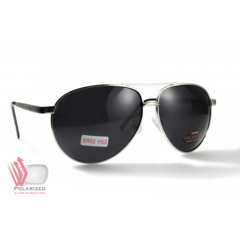 Окуляри BluWater AirForce Silver Polarized (gray)