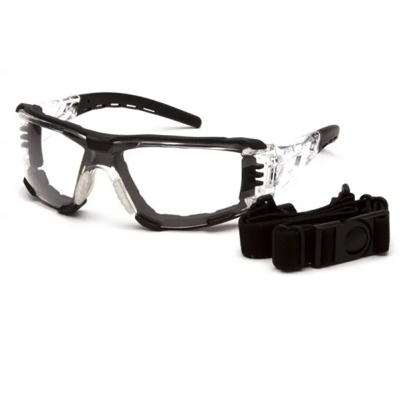 Окуляри захисні з ущільнювачем Pyramex Fyxate (clear) H2MAX Anti-Fog, прозорі