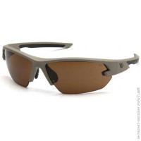 Захисні окуляри Venture Gear Tactical Semtex 2.0 Tan (bronze) Anti-Fog, коричневі в пісочній оправі
