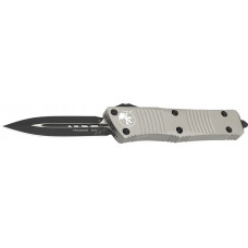 Ніж Microtech Troodon Double Edge Black Blade Titanium grey