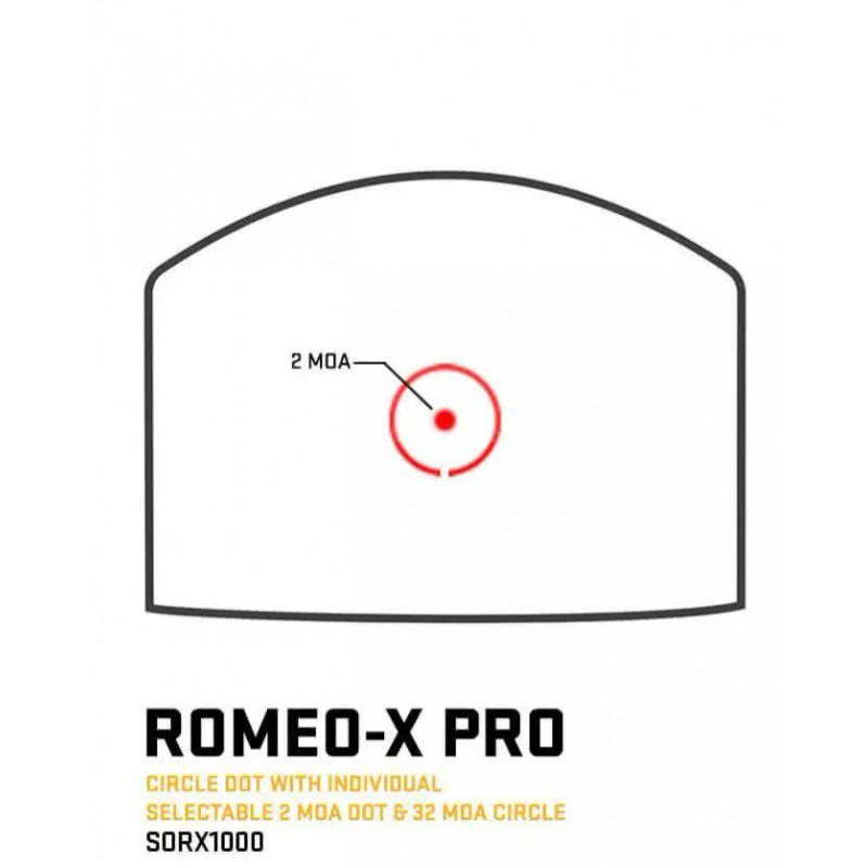 Приціл коліматорний Sig Optics ROMEO-X PRO FOOTPRINT, OPEN, 2 MOA DOT&32 MOA CIRCLE, BLACK
