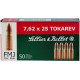 Патрон Sellier & Bellot кал. 7,62x25 Tokarev пуля FMJ масса 5,5 г/ 85 гр