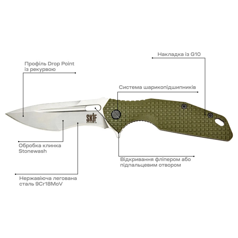 Ніж Skif Defender II SW Olive