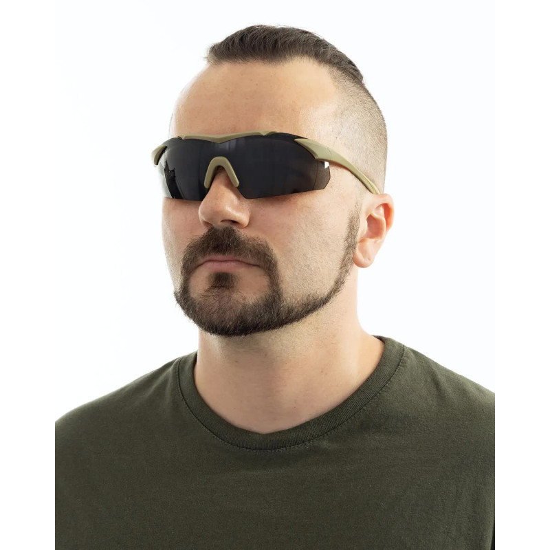 Очки баллистические Wiley X WX Vapor 2.5. 3 линзы (Grey/Clear/Light Rust) оправа Tan
