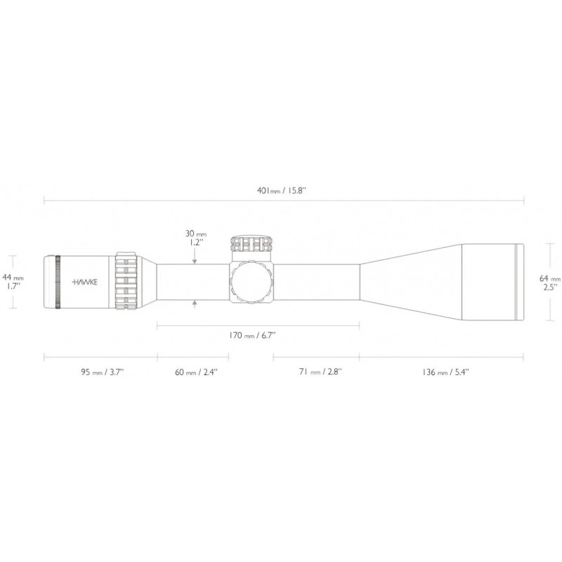 Прицел оптический Hawke Frontier 30 SF 5-30x56 сетка MIL PRO с подсветкой