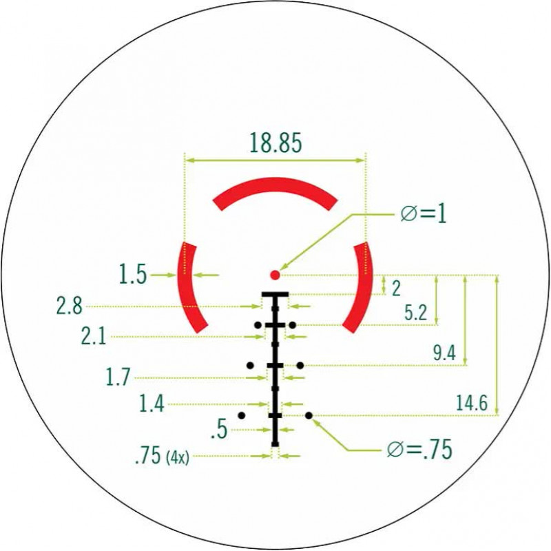 Прицел призматический Vortex Spitfire HD Gen II 3-х сетка AR-BDC4 с подсветкой