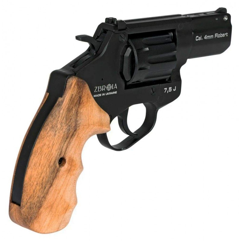 Револьвер Флобера ZBROIA PROFI-2.5" (черний / дерево)