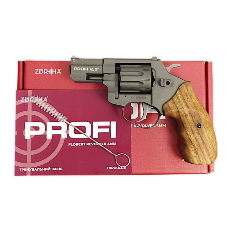 Револьвер Флобера ZBROIA PROFI-2.5" (графит / дерево)
