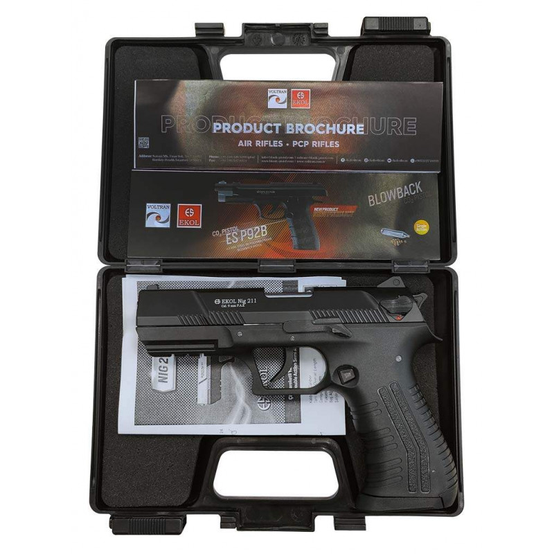 Пистолет стартовый EKOL Nig 211 Black