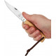 Нож Main Knives "Workers line" Clip Point Beech Wood PU Loop Light Brown