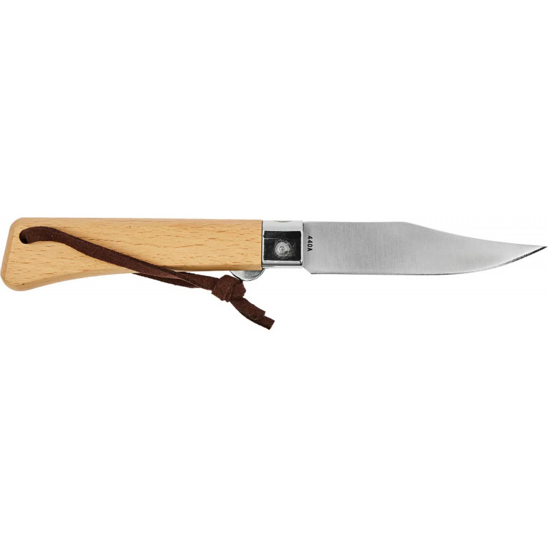 Нож Main Knives "Workers line" Clip Point Beech Wood PU Loop Light Brown