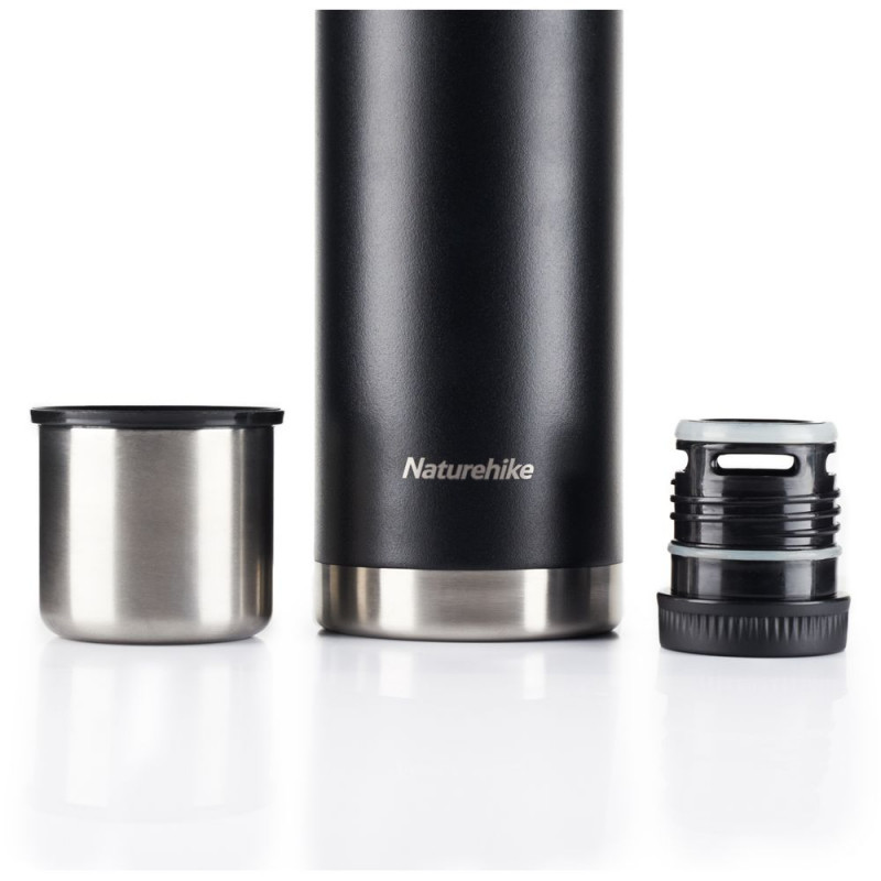 Термос Naturehike Q-9H NH19SJ010, 304 сталь, 0.75 л, чорний