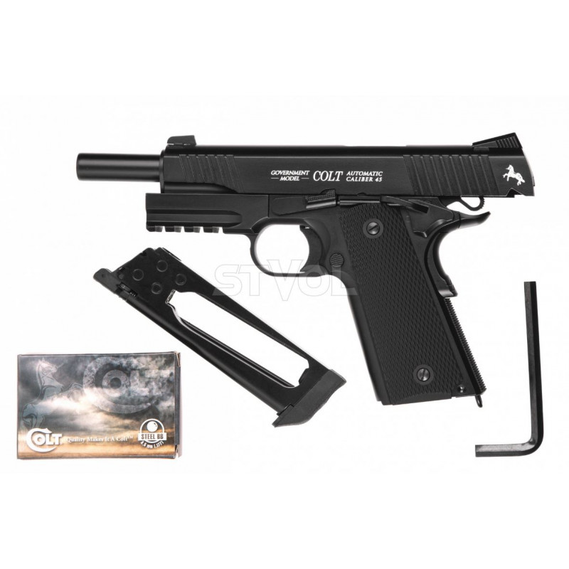 ПНЕВМАТИЧНИЙ ПІСТОЛЕТ UMAREX COLT M45 CQBP BLACK BLOWBACK КАЛ.4,5ММ