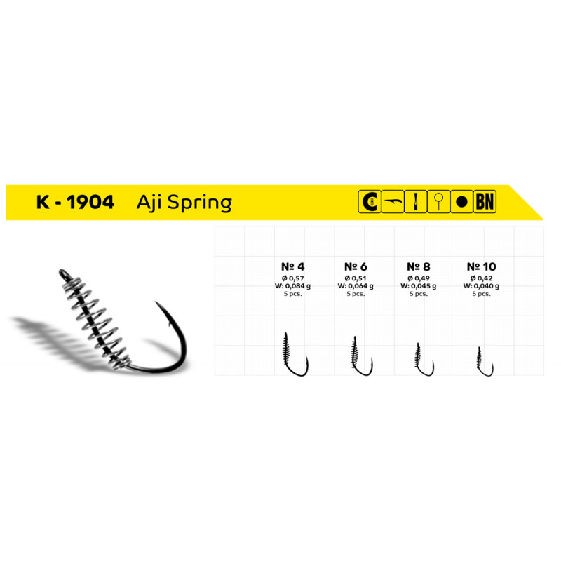 Крючки Gurza K-1904 AJI SPRING BN Крючки Gurza K-1904 AJI SPRING BN